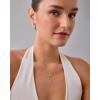PAVOI 14K Gold Plated Two Toned Mixed Metals Diamond Shaped Dangle Pendant Necklace for Women with Cubic Zirconia | Geometric Necklace(White Gold)