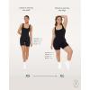 PAVOI ACTIVE Workout One-Piece for Women – Square Neck Gym Bodysuit Built-In Shelf Bra 5″ Romper Jumpsuit Shorts – HiPerform(Navy Blue)