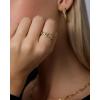 PAVOI Waterproof Link Ring – 14K Gold Plated Link Chain Ring for Women – Stackable Stainless Steel Thin Trendy Jewelry(Yellow Gold)