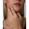 PAVOI Waterproof Link Ring – 14K Gold Plated Link Chain Ring for Women – Stackable Stainless Steel Thin Trendy Jewelry(Yellow Gold)