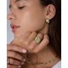 PAVOI Waterproof Hoop Earrings for Women – 14K Gold Plated Chunky, Dome, Square, Twisted Huggie Hoops – Stainless Steel Gold Earrings Bold Jewelry(Yellow Gold)