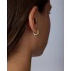 PAVOI Waterproof Reversible Chunky Hoop Earrings with Mixed Metals – 14K Gold Plated Thick Two Tone Hoop Earrings Two Ways – Stainless Steel Hypoallergenic Statement Jewelry – 12mm(12 Millimeters)
