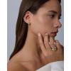 PAVOI Waterproof Reversible Chunky Hoop Earrings with Mixed Metals – 14K Gold Plated Thick Two Tone Hoop Earrings Two Ways – Stainless Steel Hypoallergenic Statement Jewelry – 12mm(12 Millimeters)