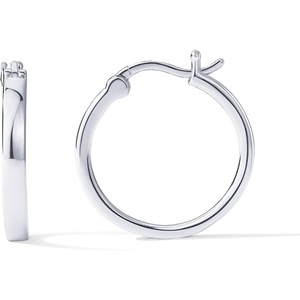 PAVOI Gold Hoop Earrings for Women, 14K Gold Plated Lightweight Hoops | Silver Hoop Earrings for Women, Gold Hoops, Hoop Earrings for Women, 925 Sterling Silver Posts(White Gold)