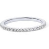 PAVOI 925 Sterling Silver Wedding Band for Women, 14K Gold Plated CZ Ring(1-Pack White Gold)