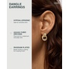 PAVOI Dangle CZ Knot Earrings for Women, 14K Plated Chunky Gold Earrings(White Gold)