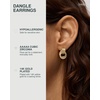PAVOI Dangle CZ Knot Earrings for Women, 14K Plated Chunky Gold Earrings(Yellow Gold)