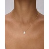 PAVOI Initial Necklace for Women, 14K Gold Plated CZ Bubble Letter Pendant(Yellow Gold)