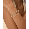 PAVOI Set of 3 Chain Bracelets for Women, 14K Gold Plated Dainty Bracelets(White Gold)